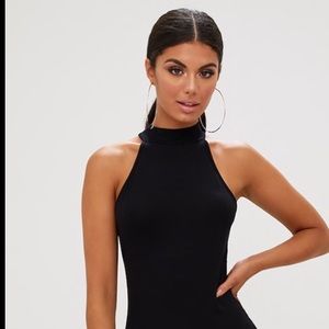 High Neck Midi Dress